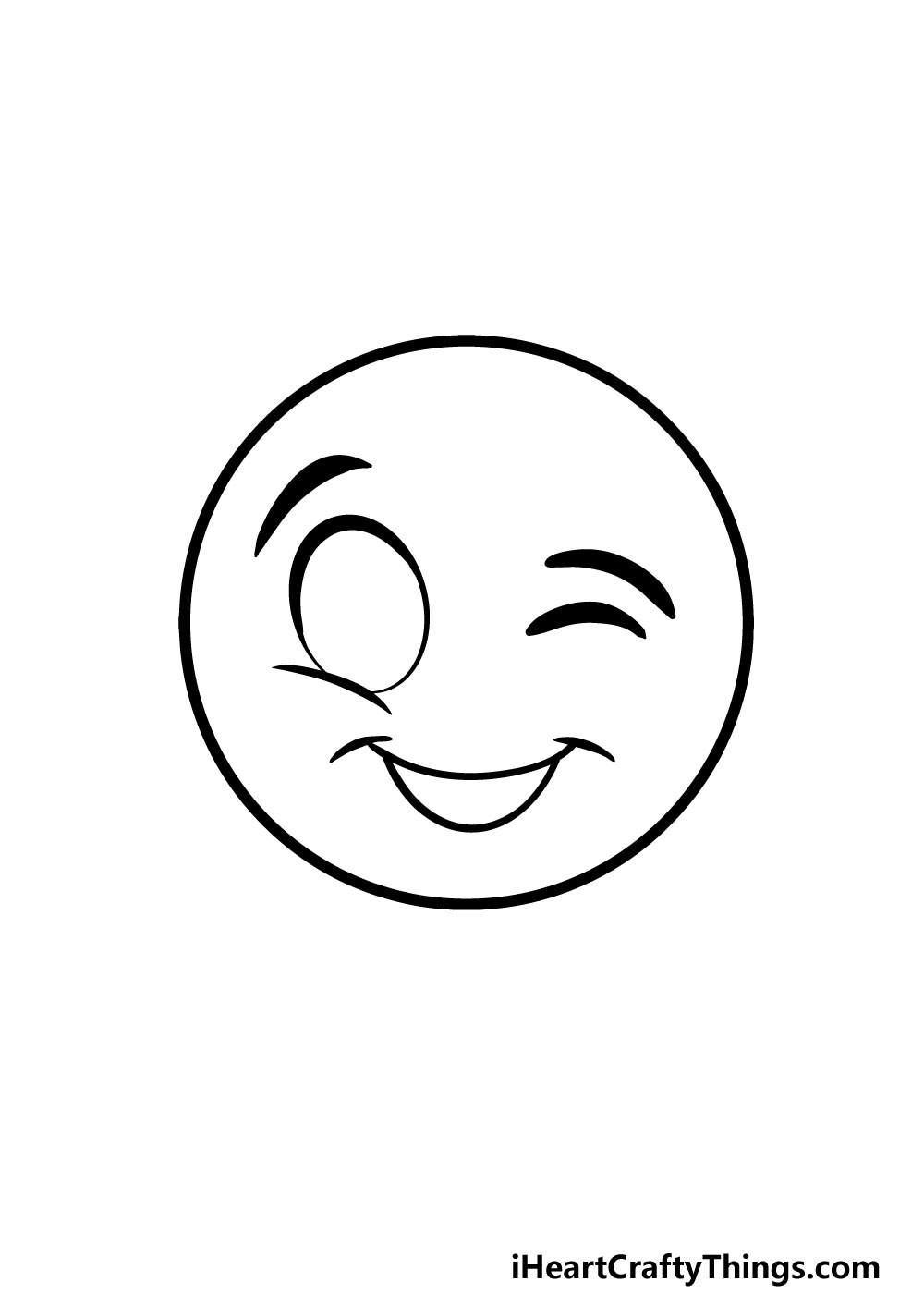drawing a winky face step 3