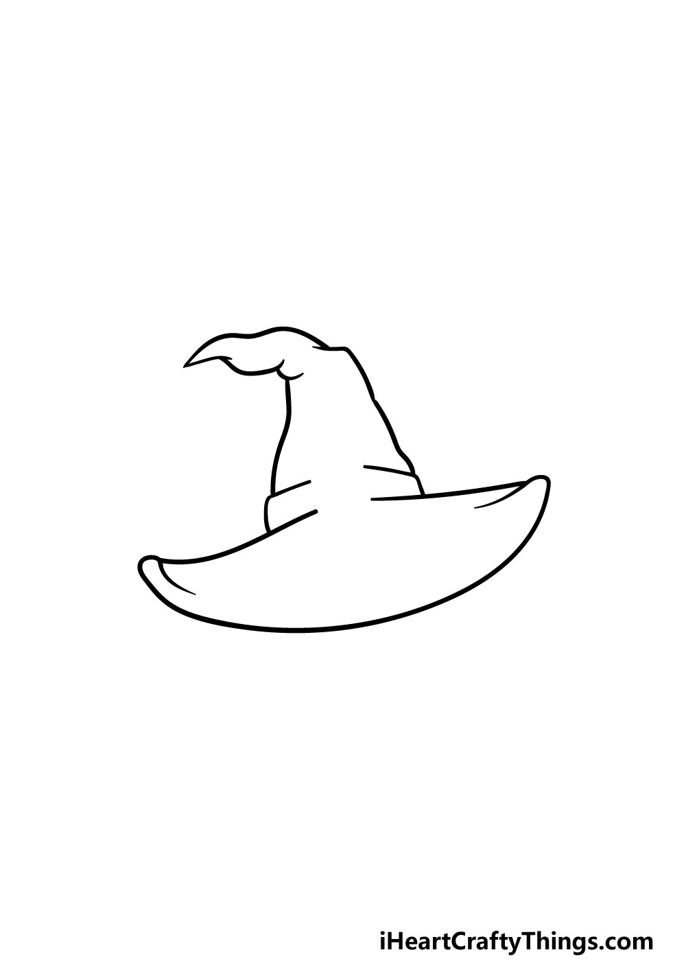 drawing a witch hat step 3