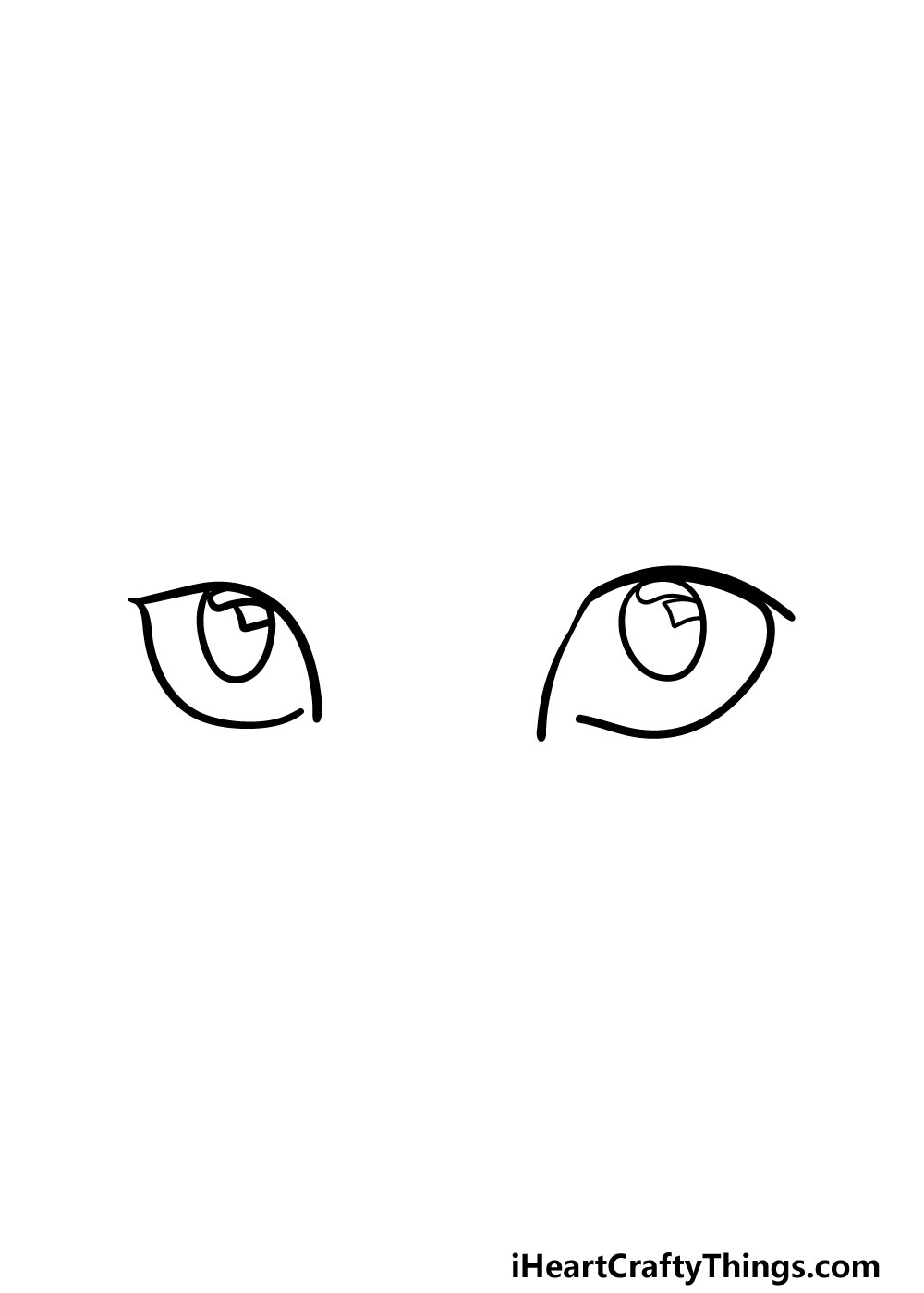 drawing cat's eyes step 3
