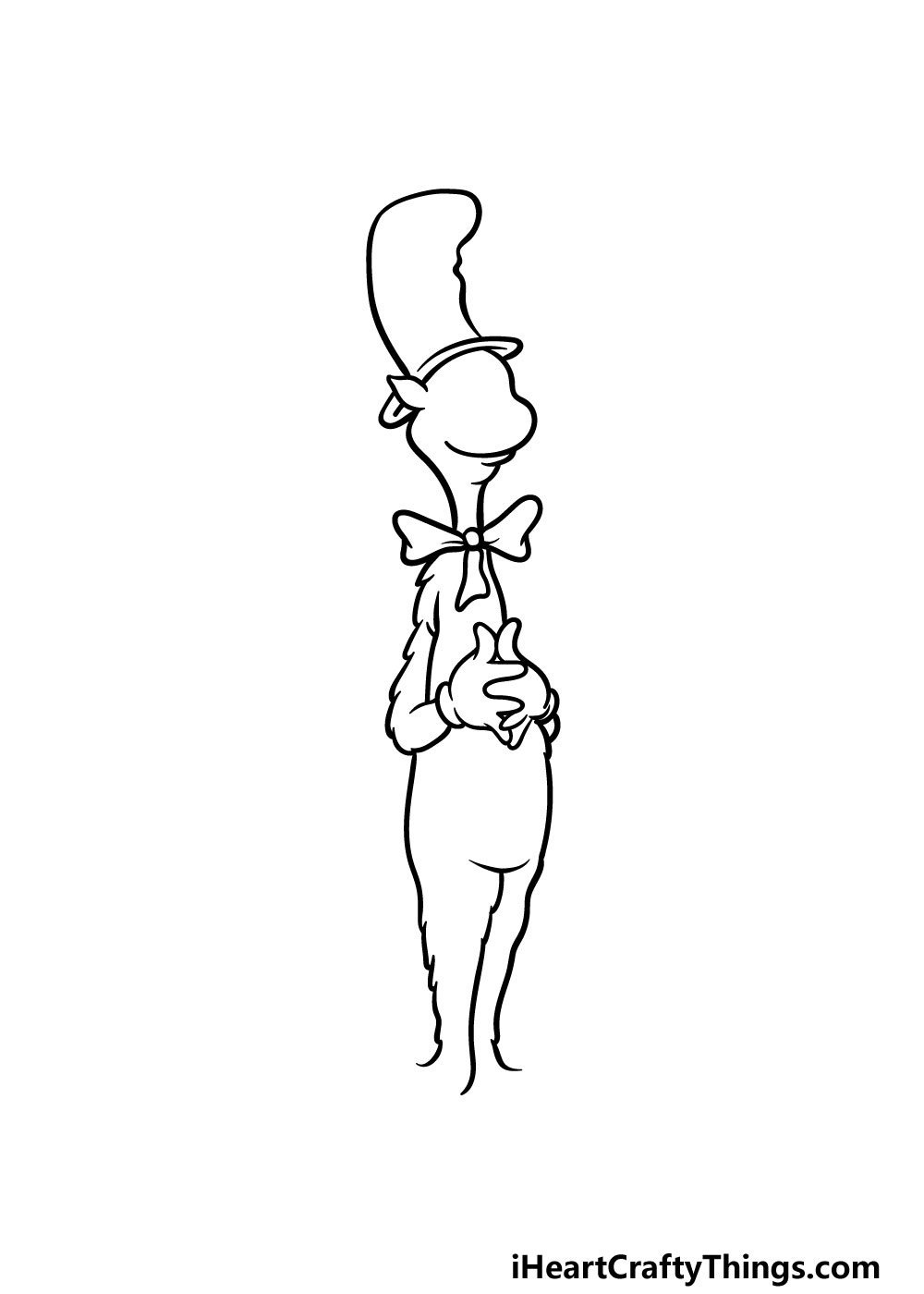 drawing cat in the hat step 3