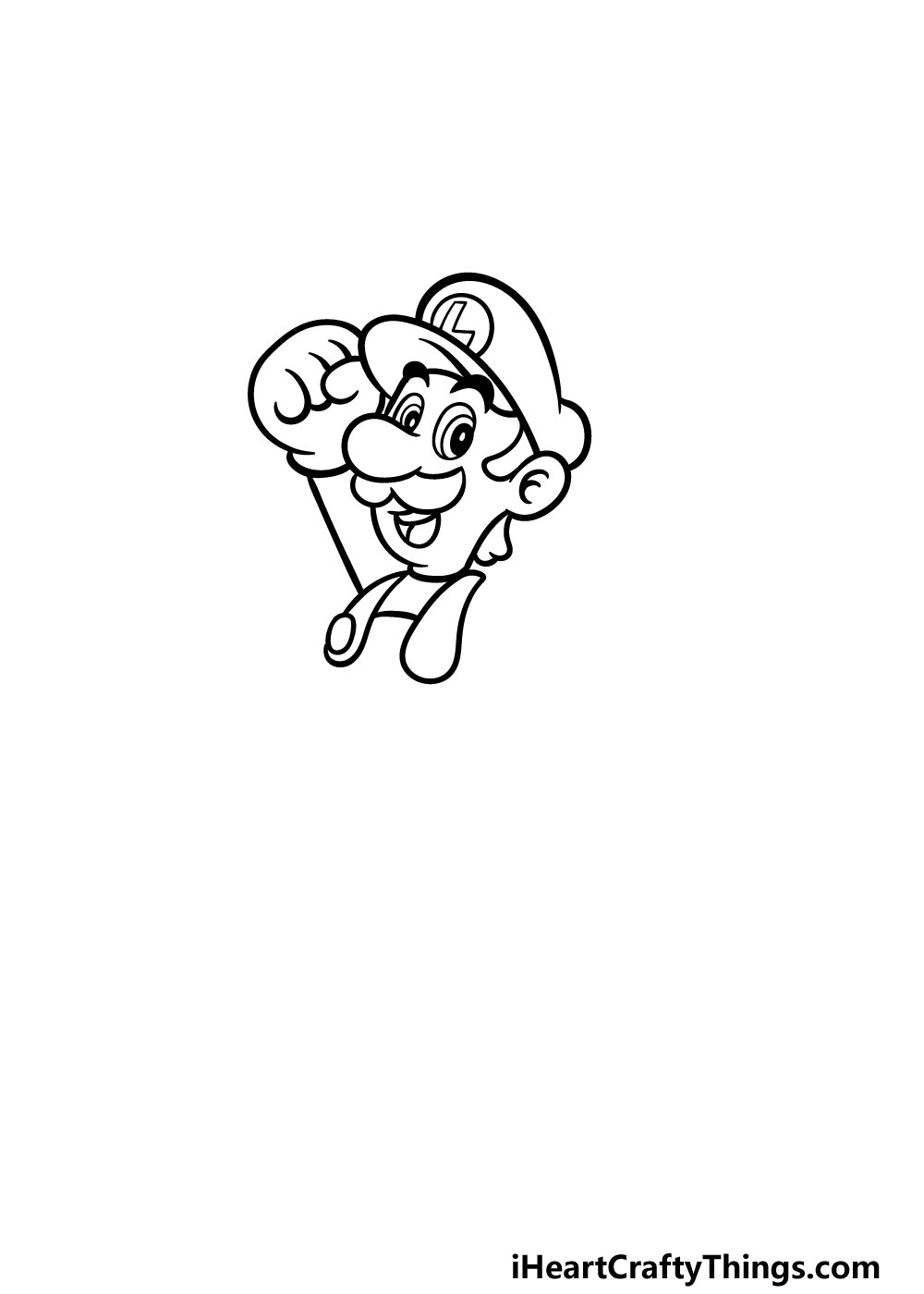 drawing luigi step 3