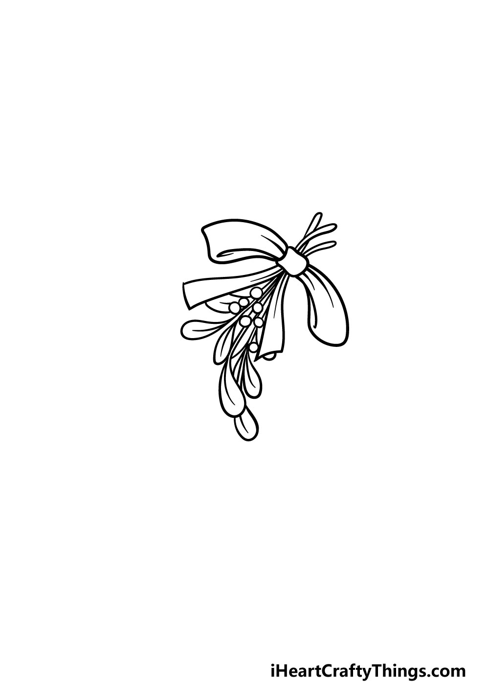 drawing a mistletoe step 3
