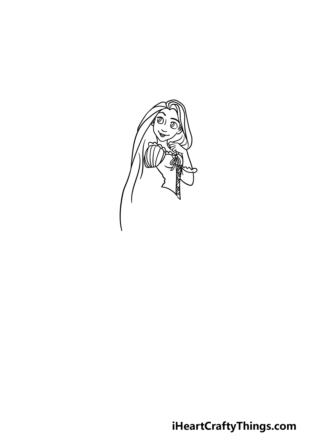 drawing Rapunzel step 3