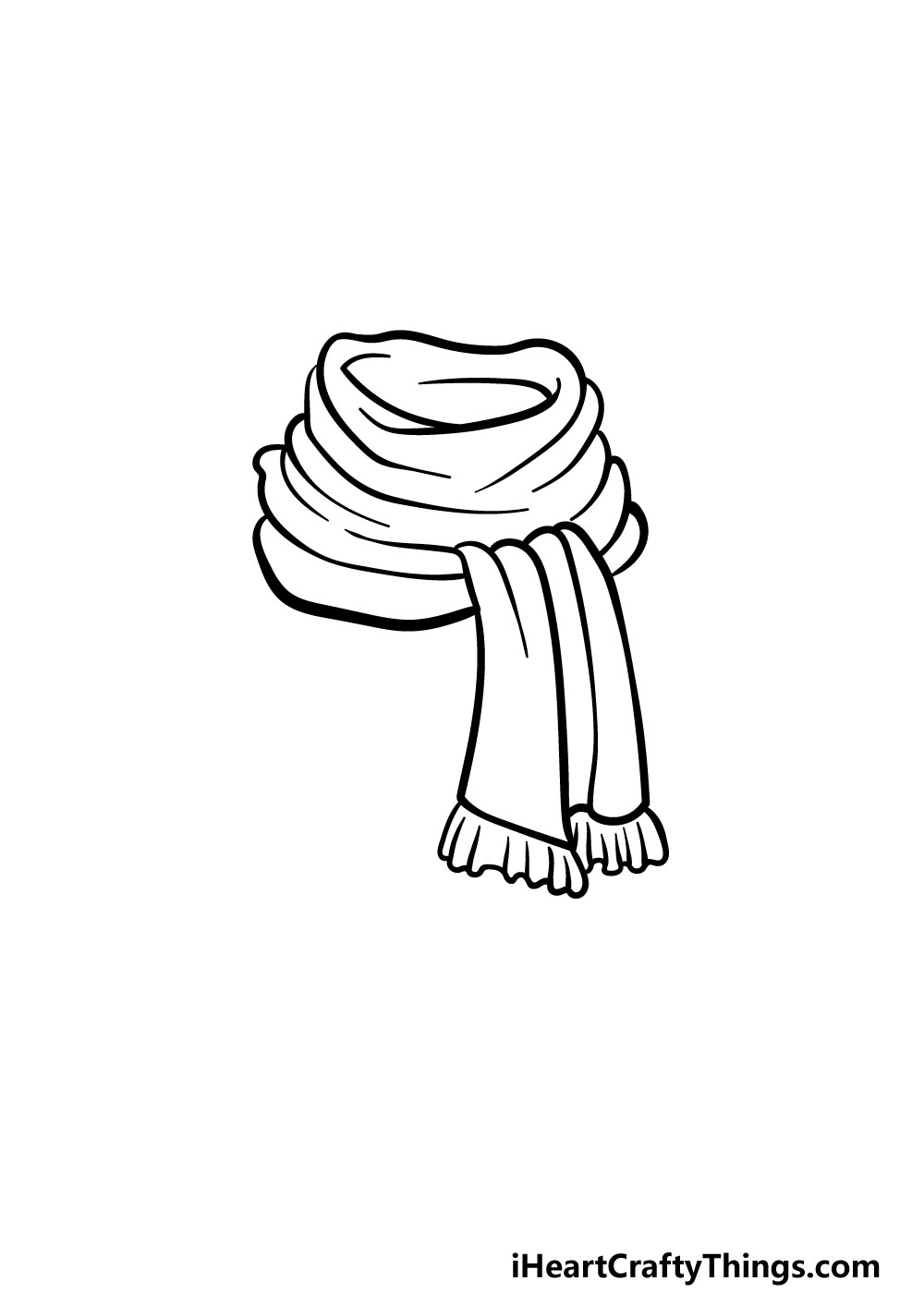 drawing a scarf step 3