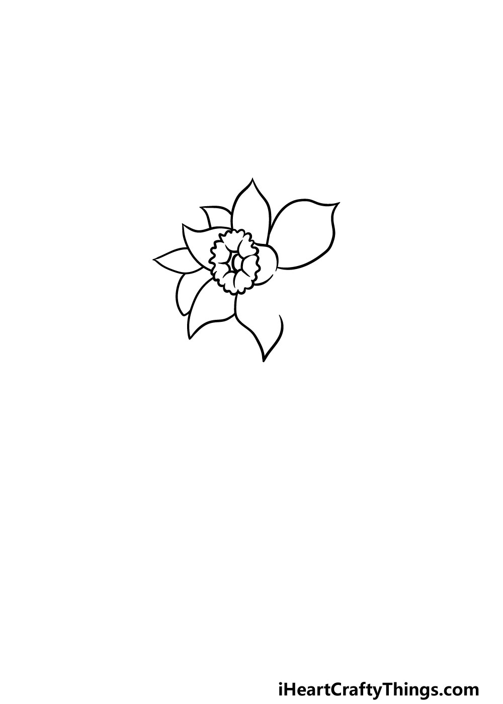 drawing a daffodil step 3