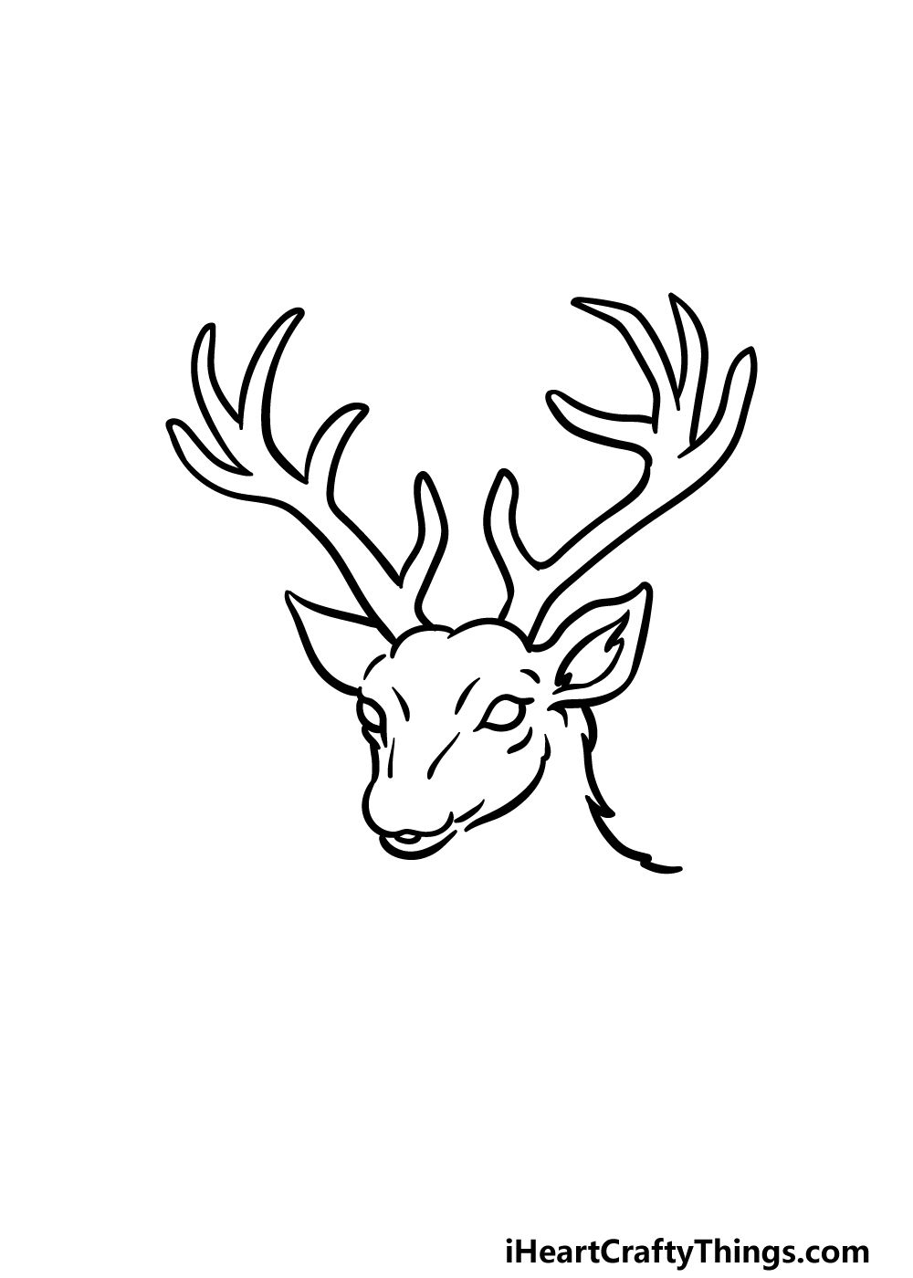 drawing deer's head step 3