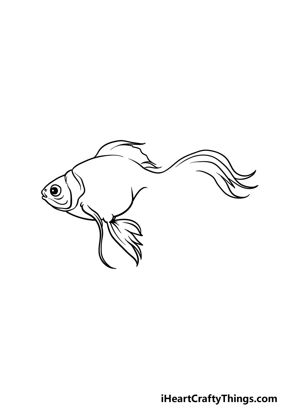drawing a goldfish step 3
