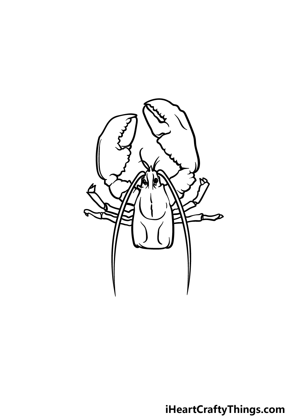 drawing a lobster step 3