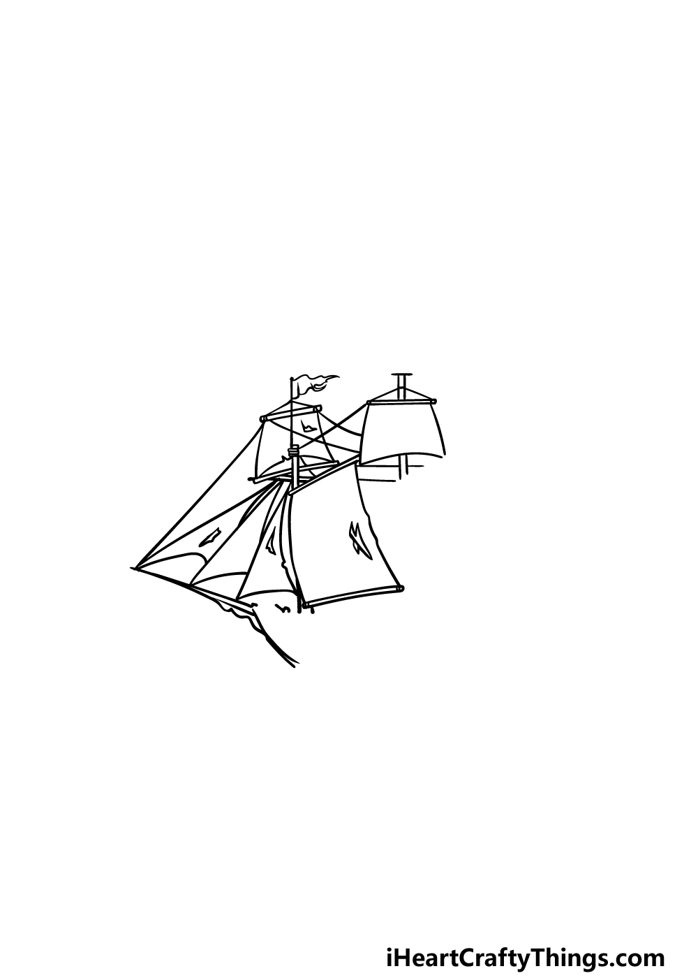 drawing a pirate ship step 3