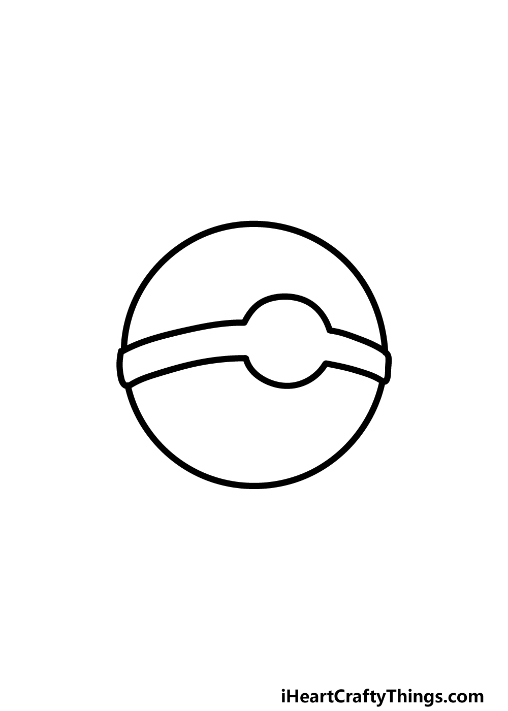 drawing pokeball step 3