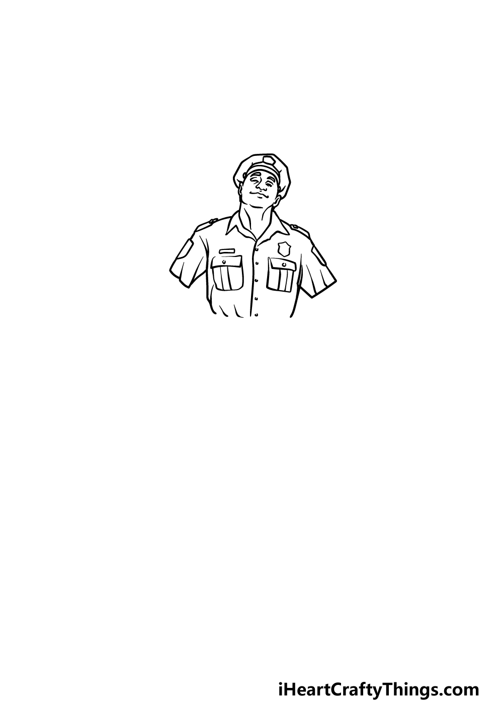 drawing a police officer step 3