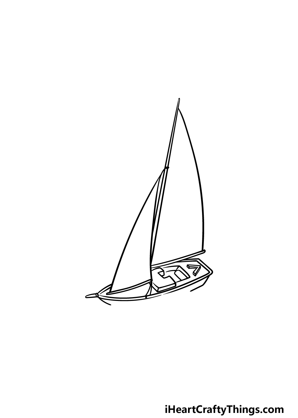drawing a sailboat step 3