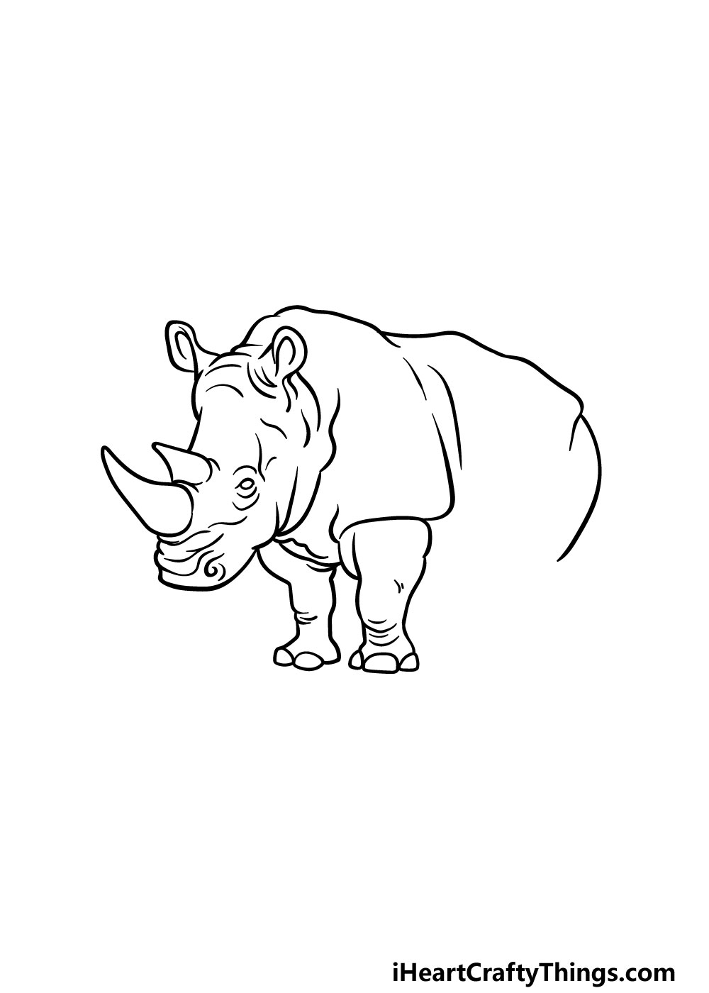 drawing a rhino step 4