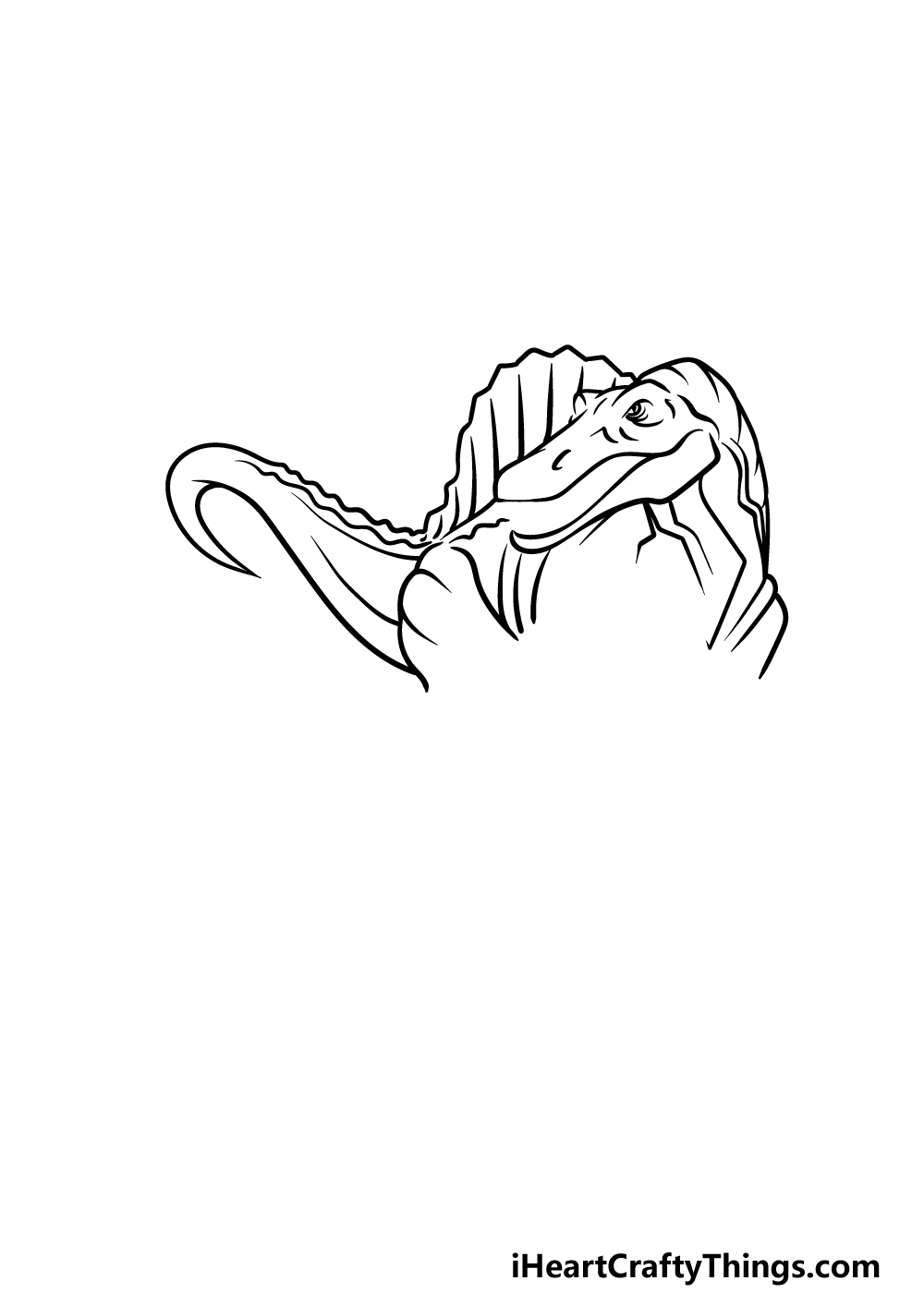 drawing Spinosaurus step 4