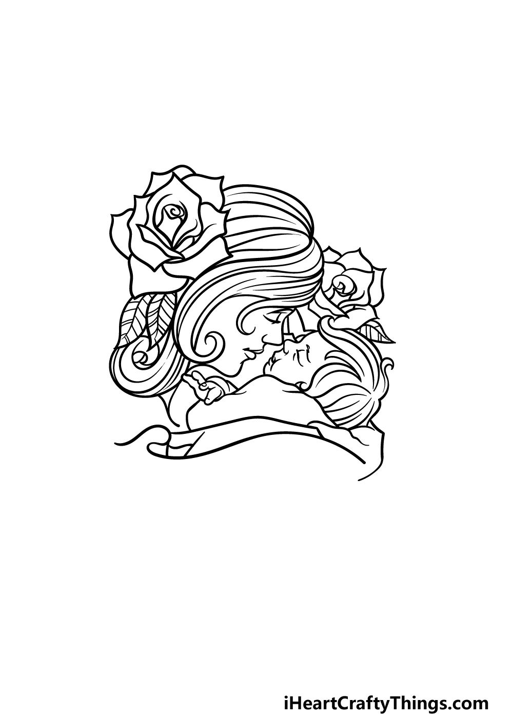 how to draw mother's day step 4