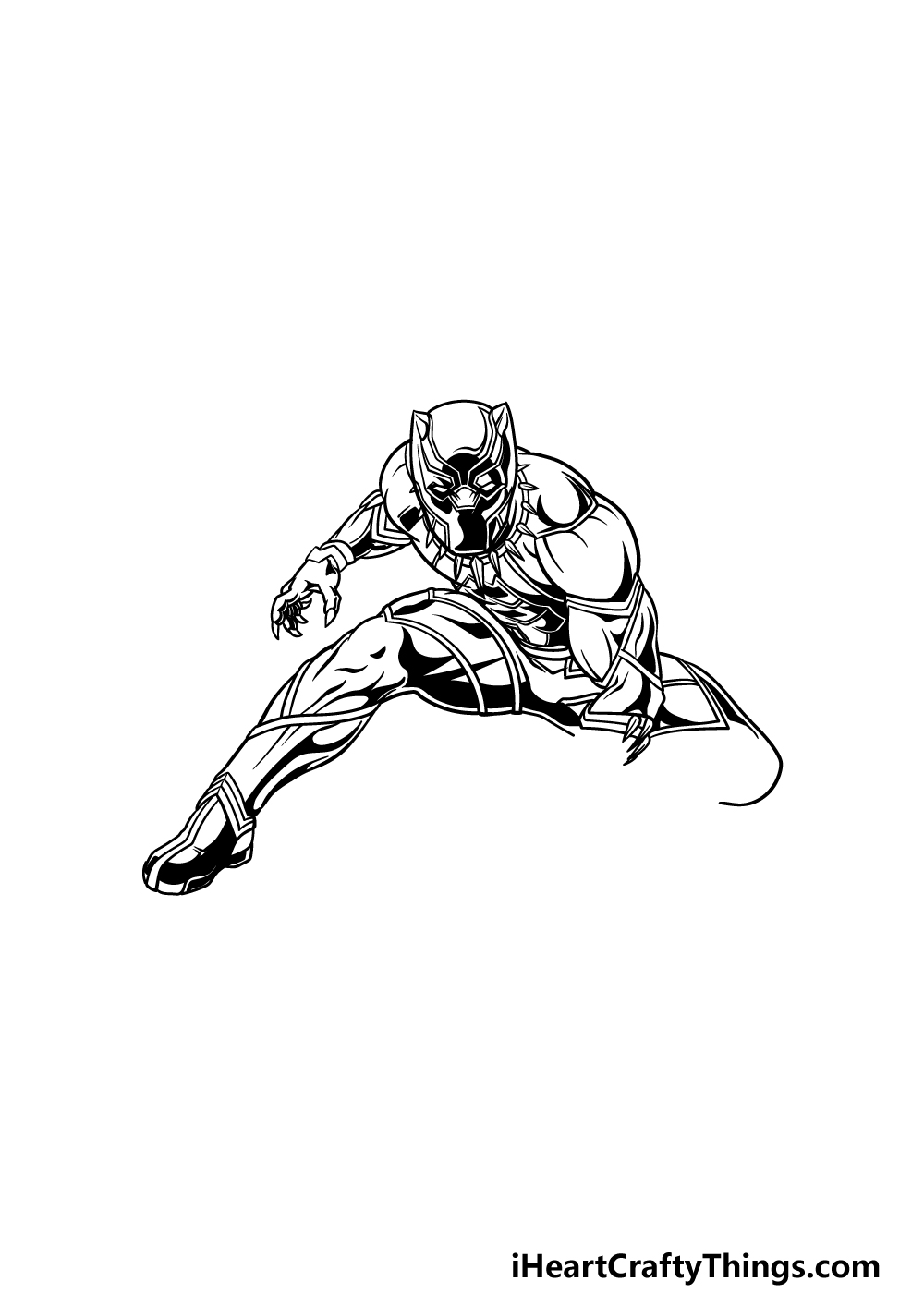 drawing Black Panther step 4