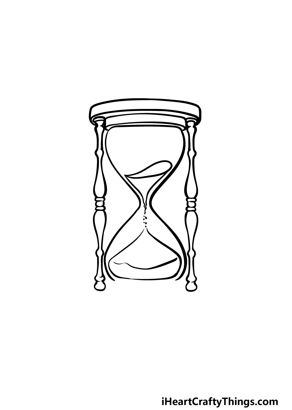 drawing an hourglass step 4