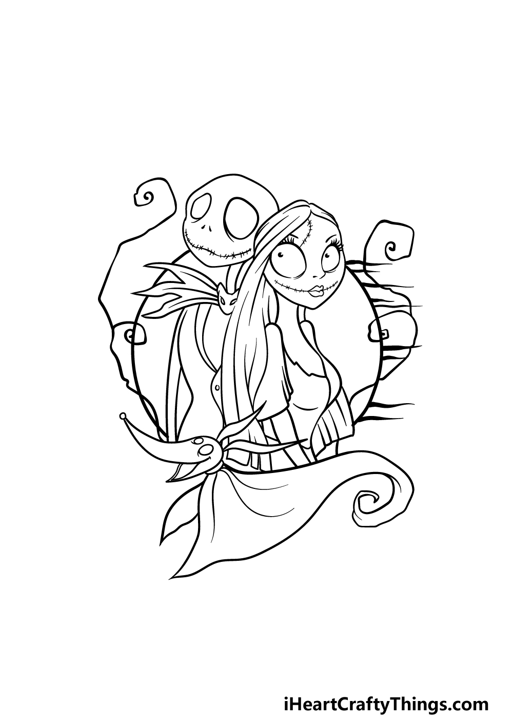 drawing Nightmare Before Christmas step 4