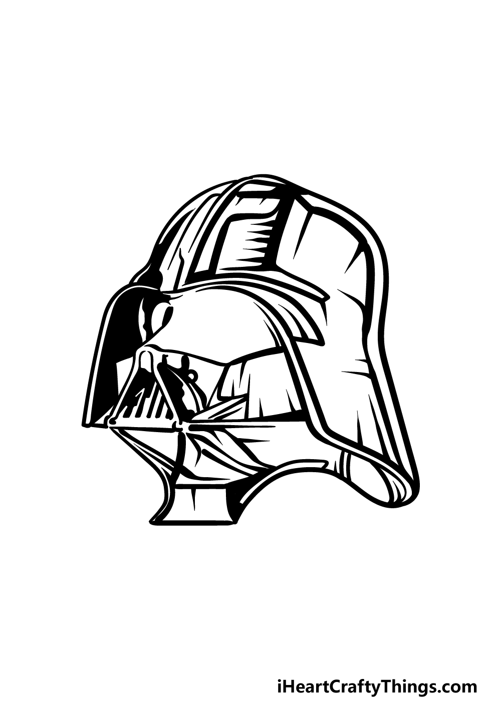 drawing Darth Vader step 4