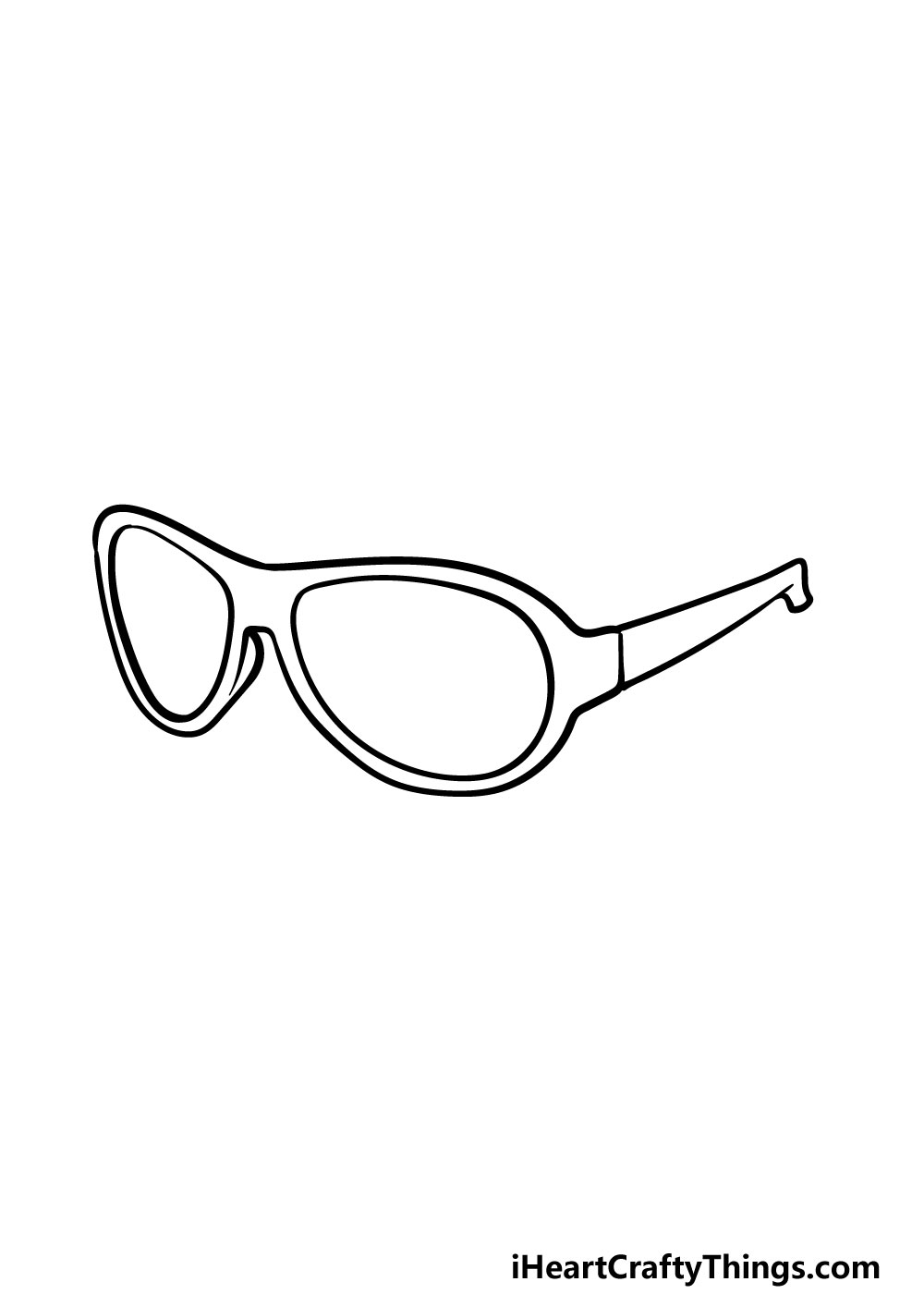 drawing sunglasses step 4