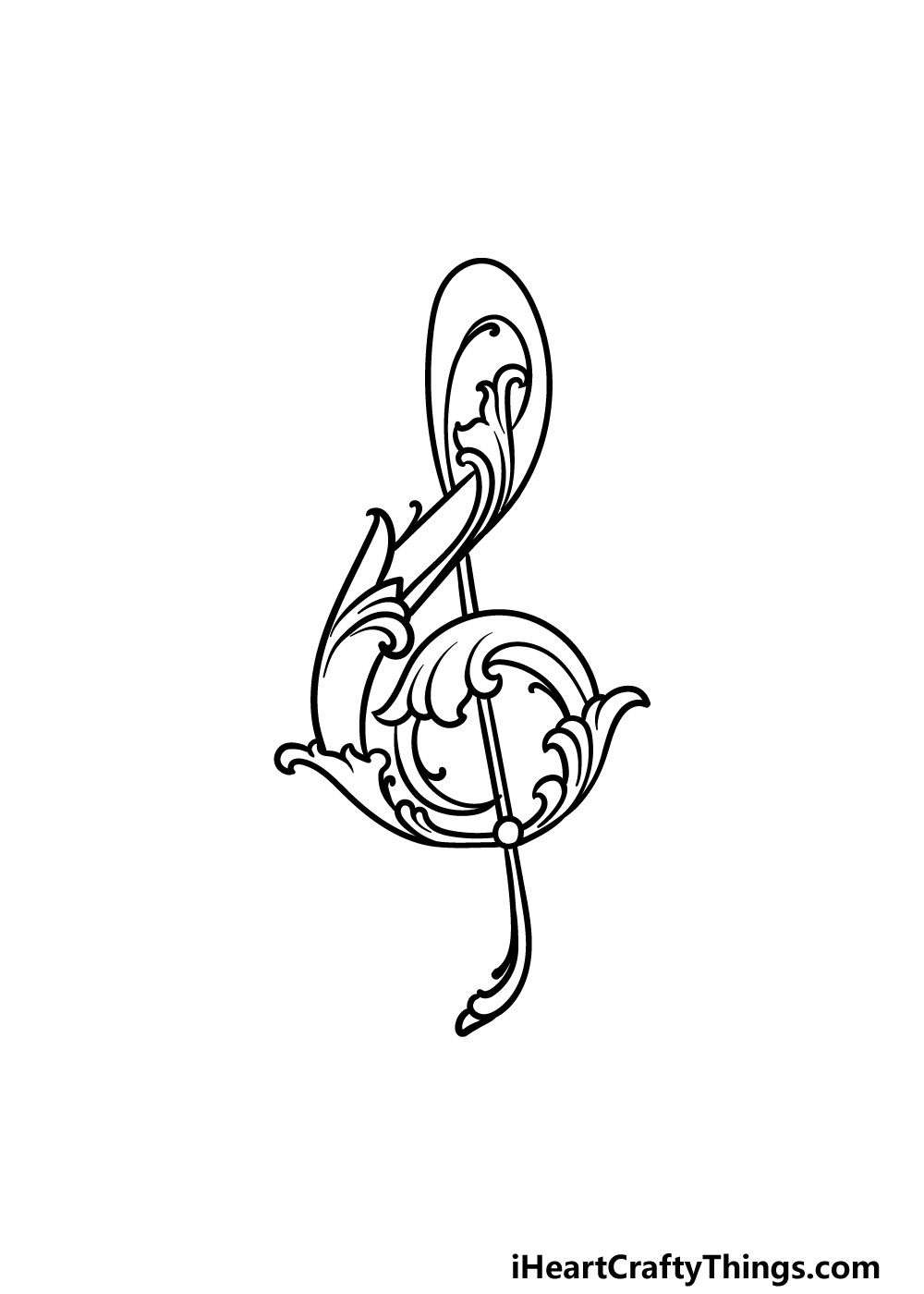 drawing a treble clef step 4