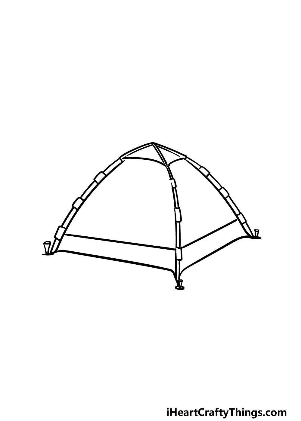 drawing a tent step 4