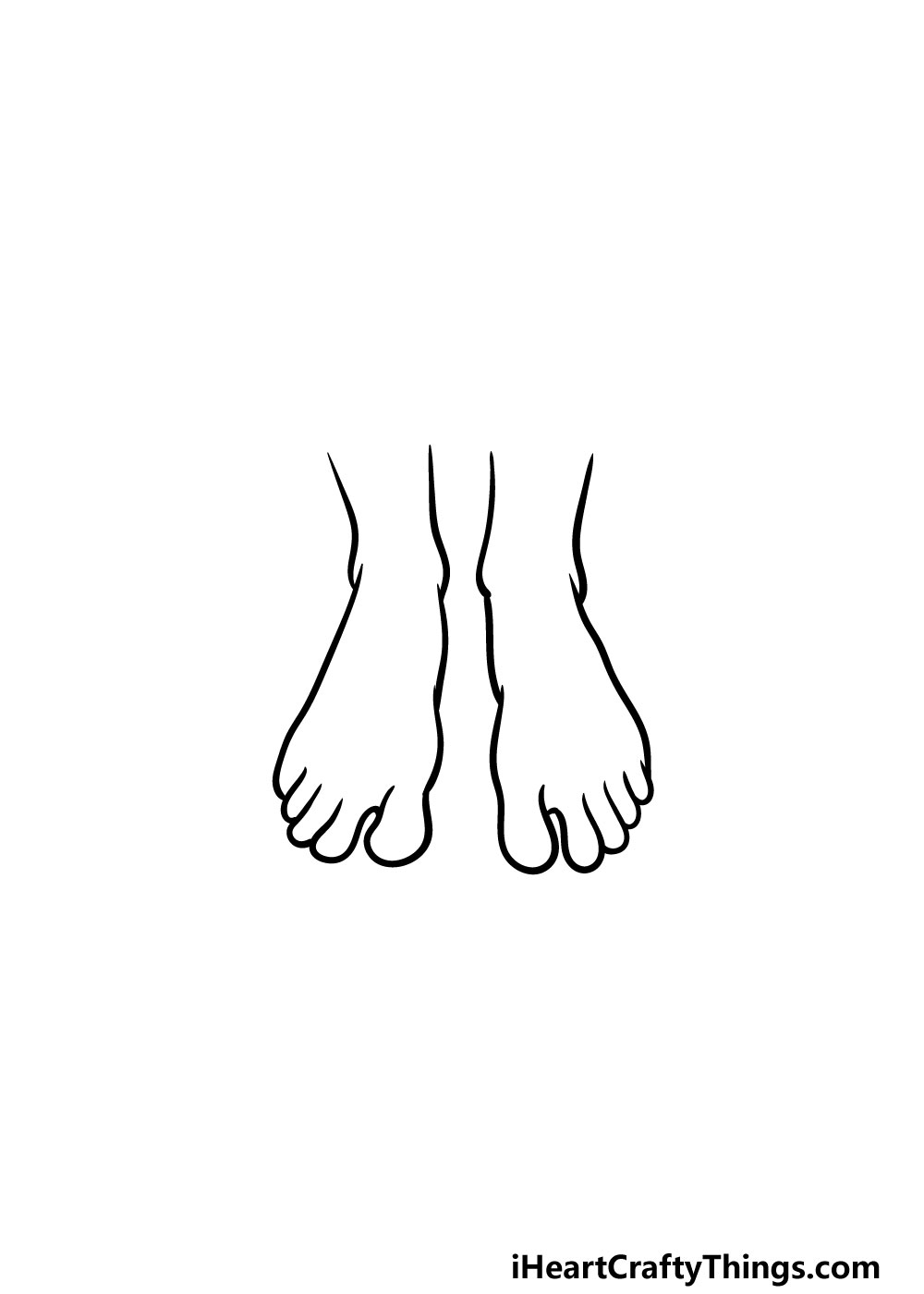 drawing feet step 4