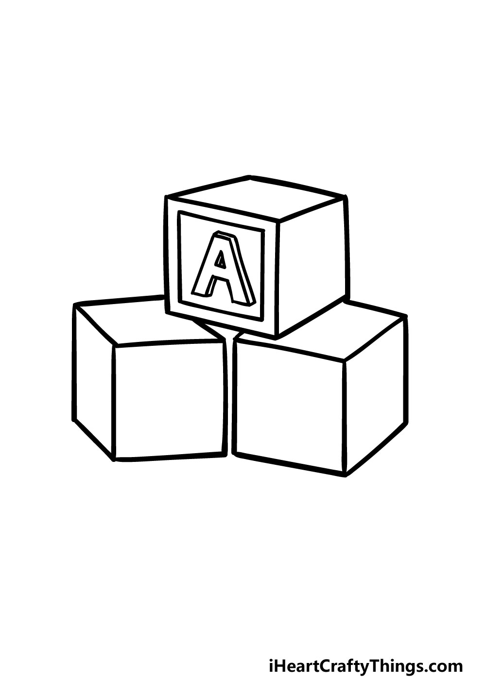 drawing blocked letters step 4