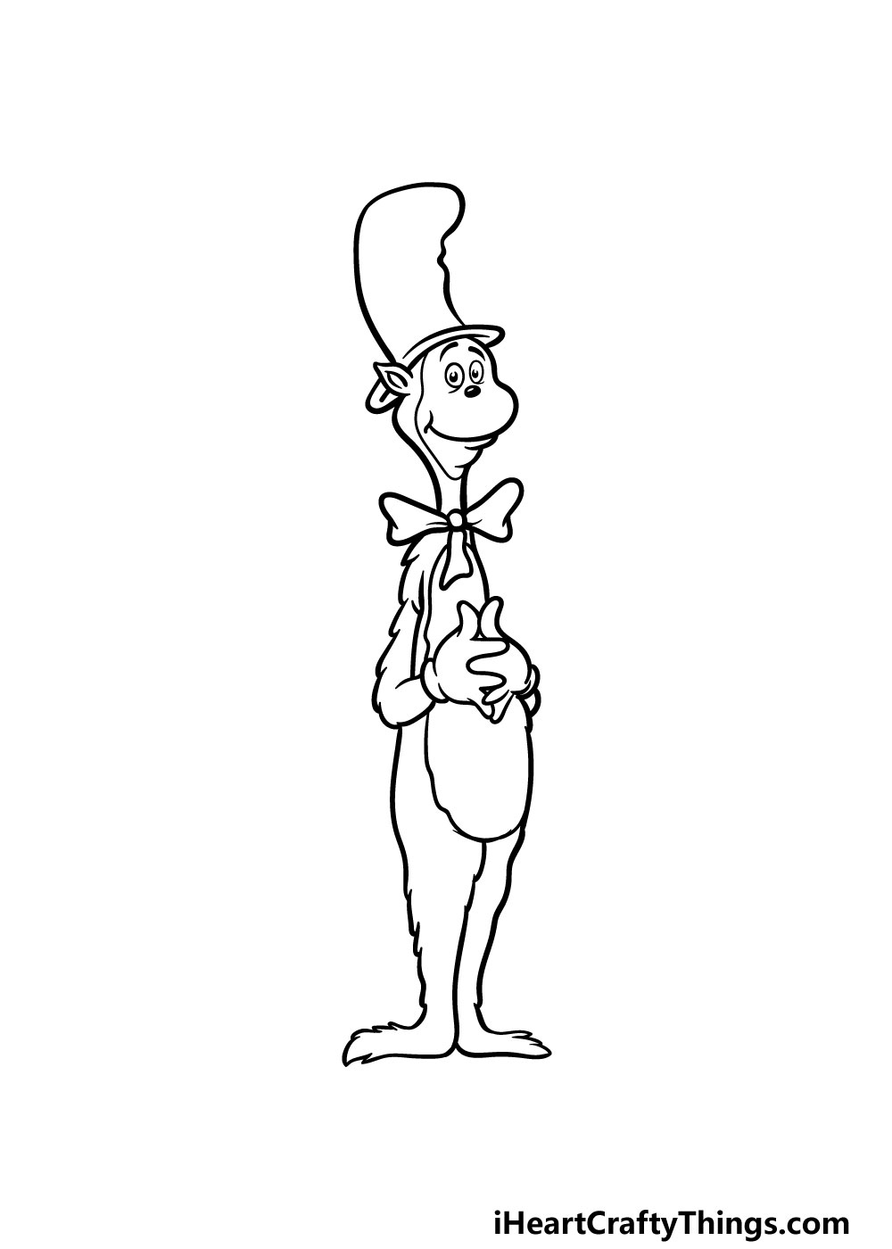 drawing cat in the hat step 4