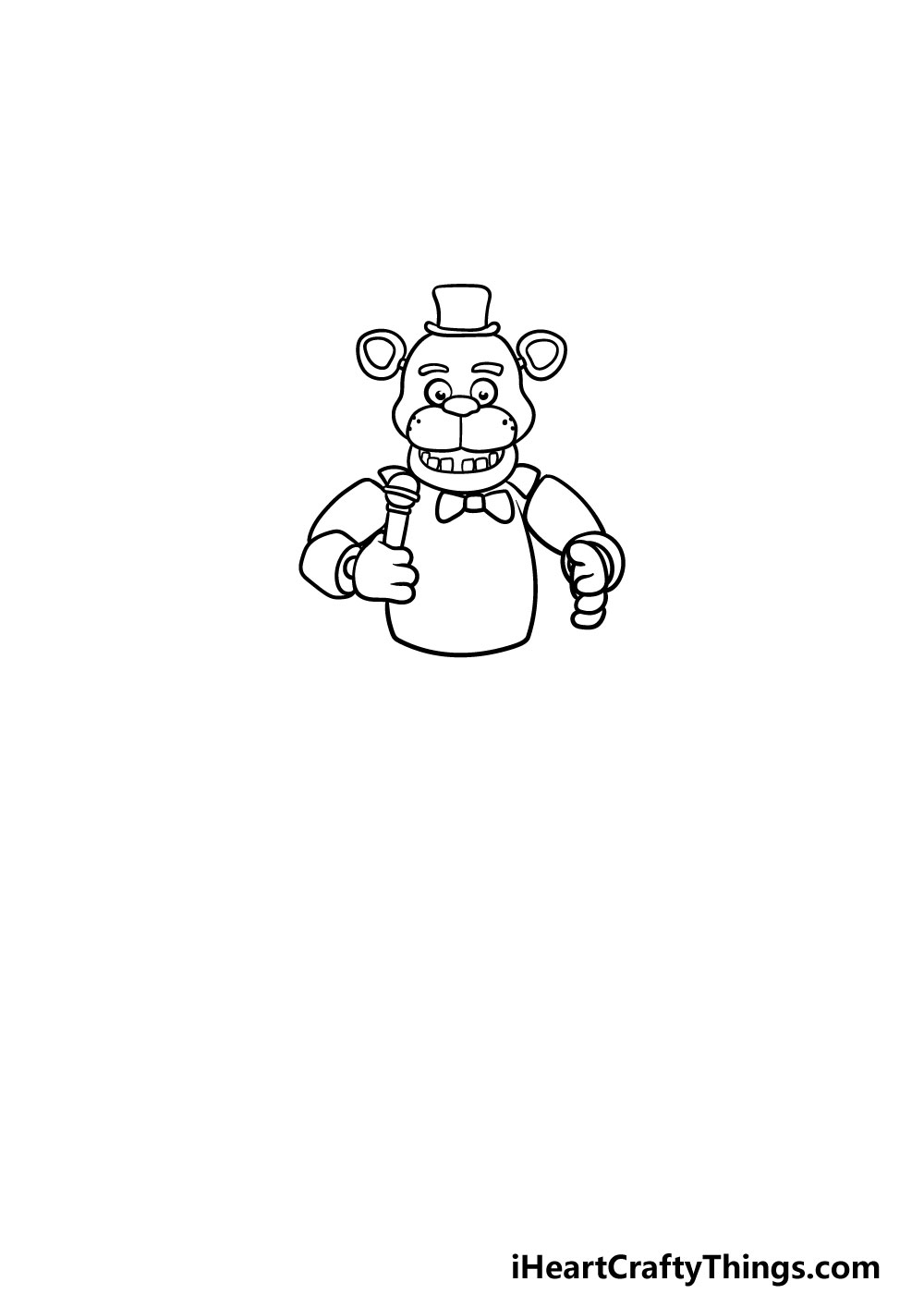 drawing Freddy Fazbear step 4