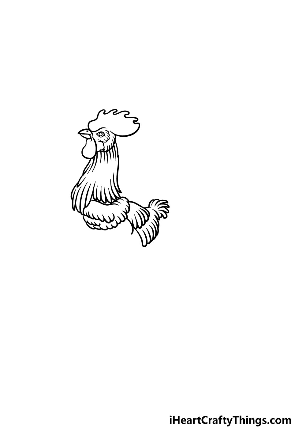 drawing a rooster step 4