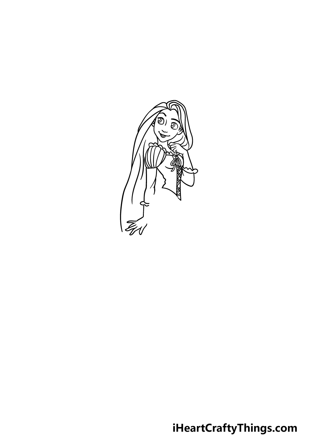 drawing Rapunzel step 4