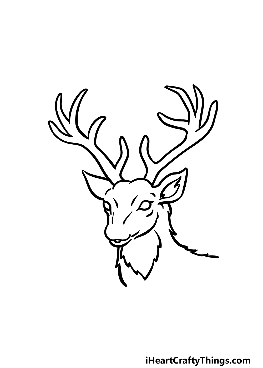 drawing deer's head step 4