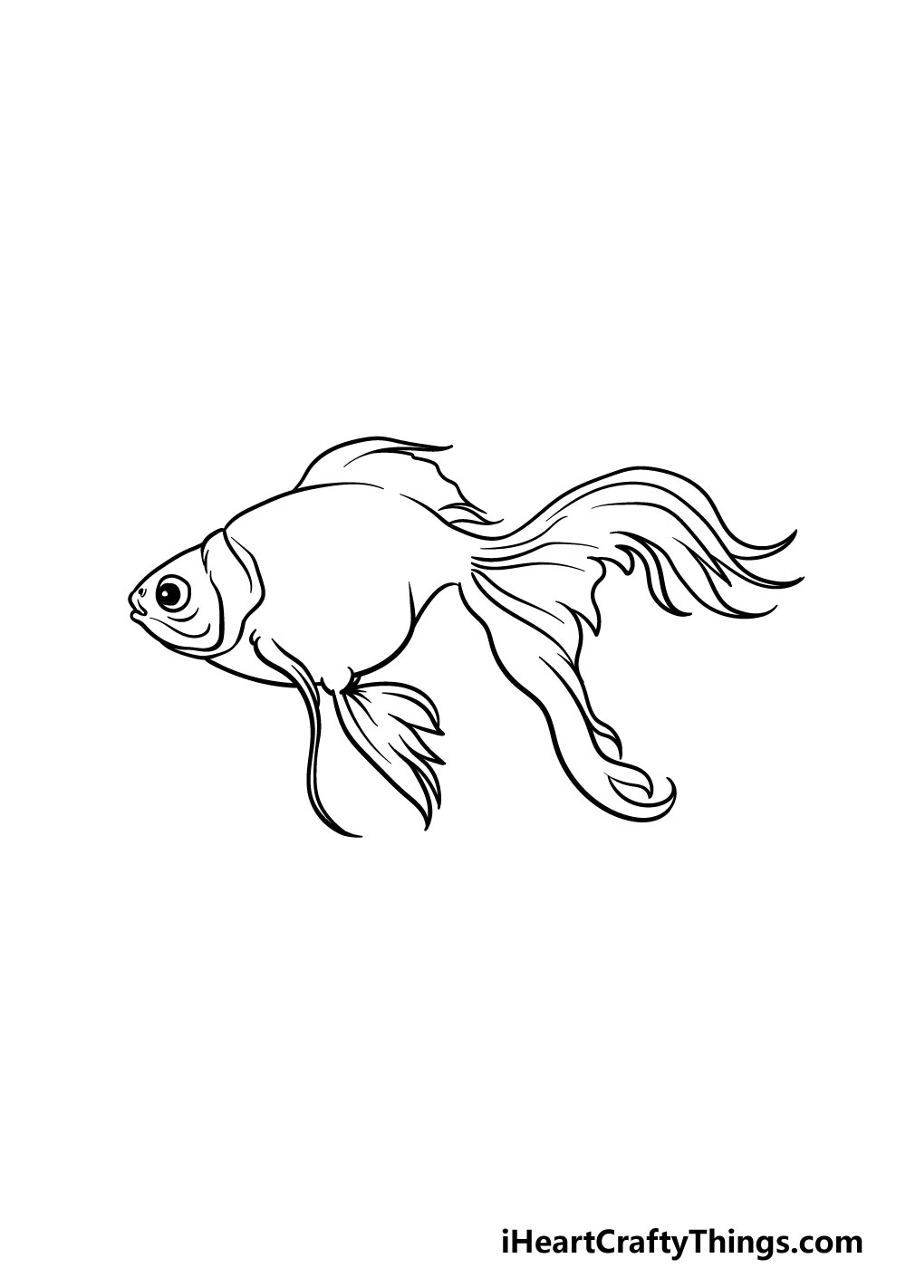 drawing a goldfish step 4