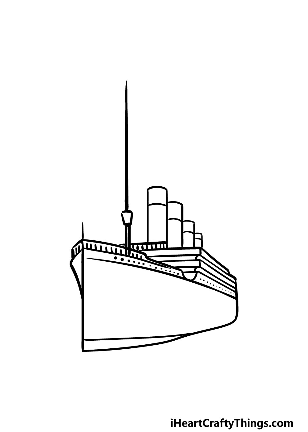 drawing titanic step 4