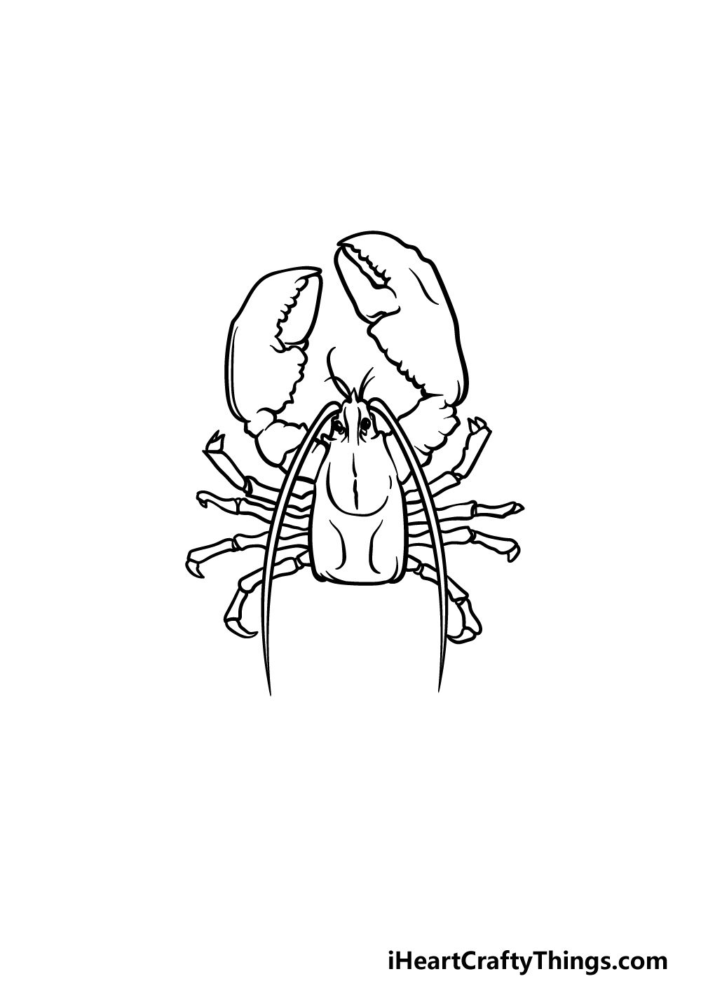 drawing a lobster step 4