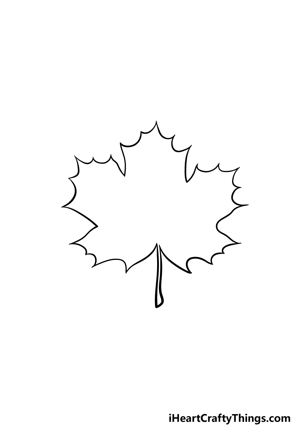 drawing a maple leaf step 4