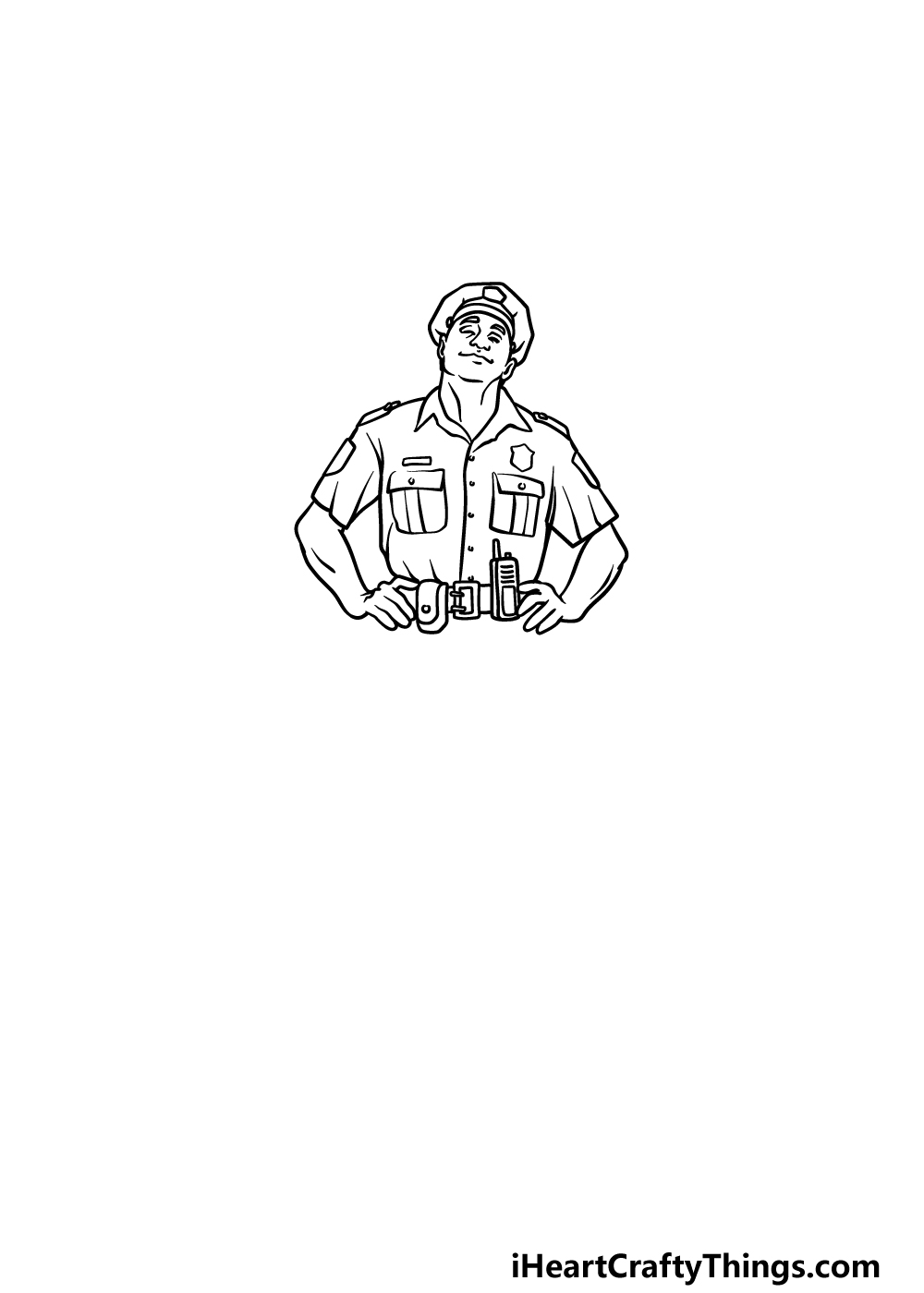 drawing a police officer step 4