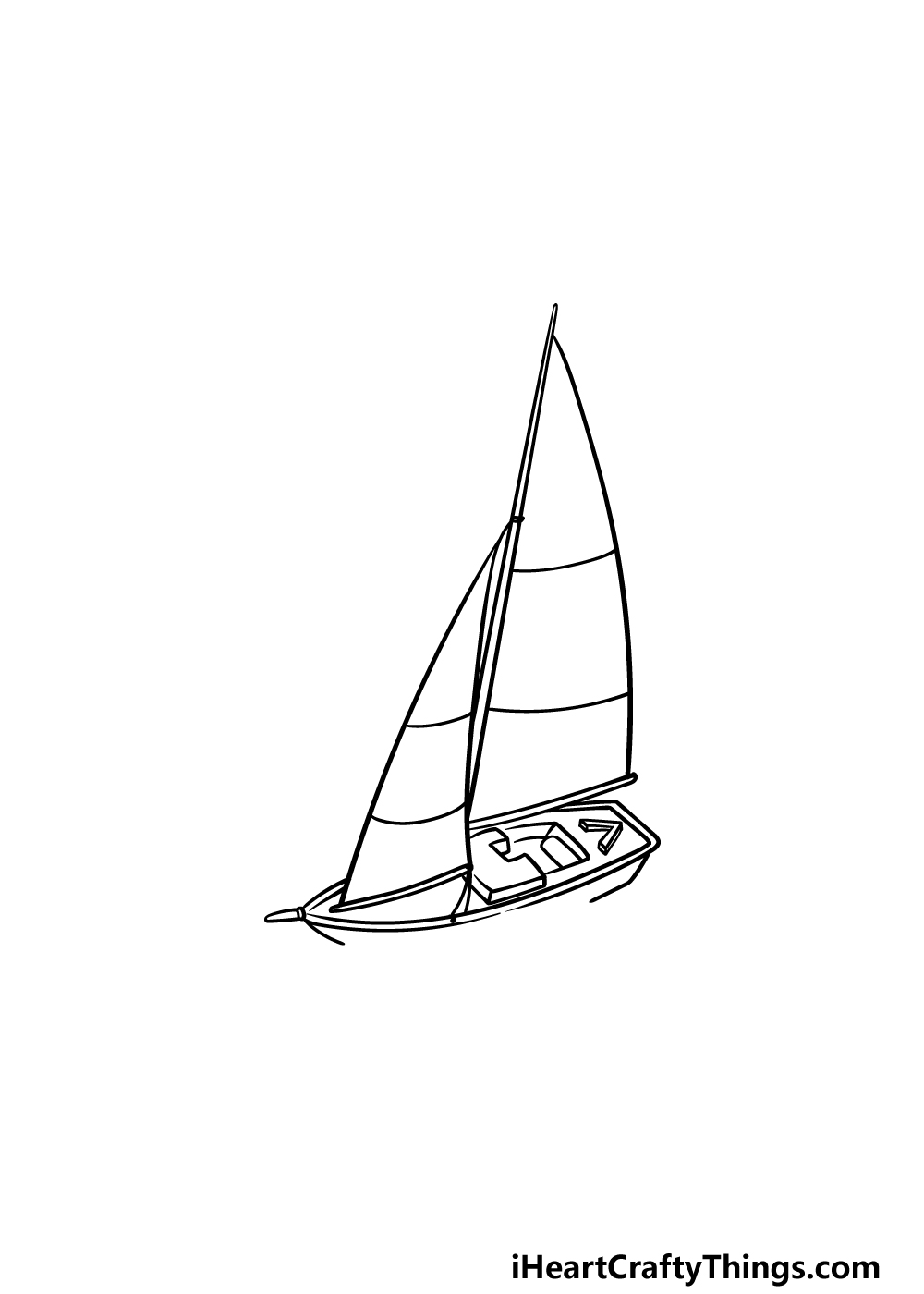 drawing a sailboat step 4