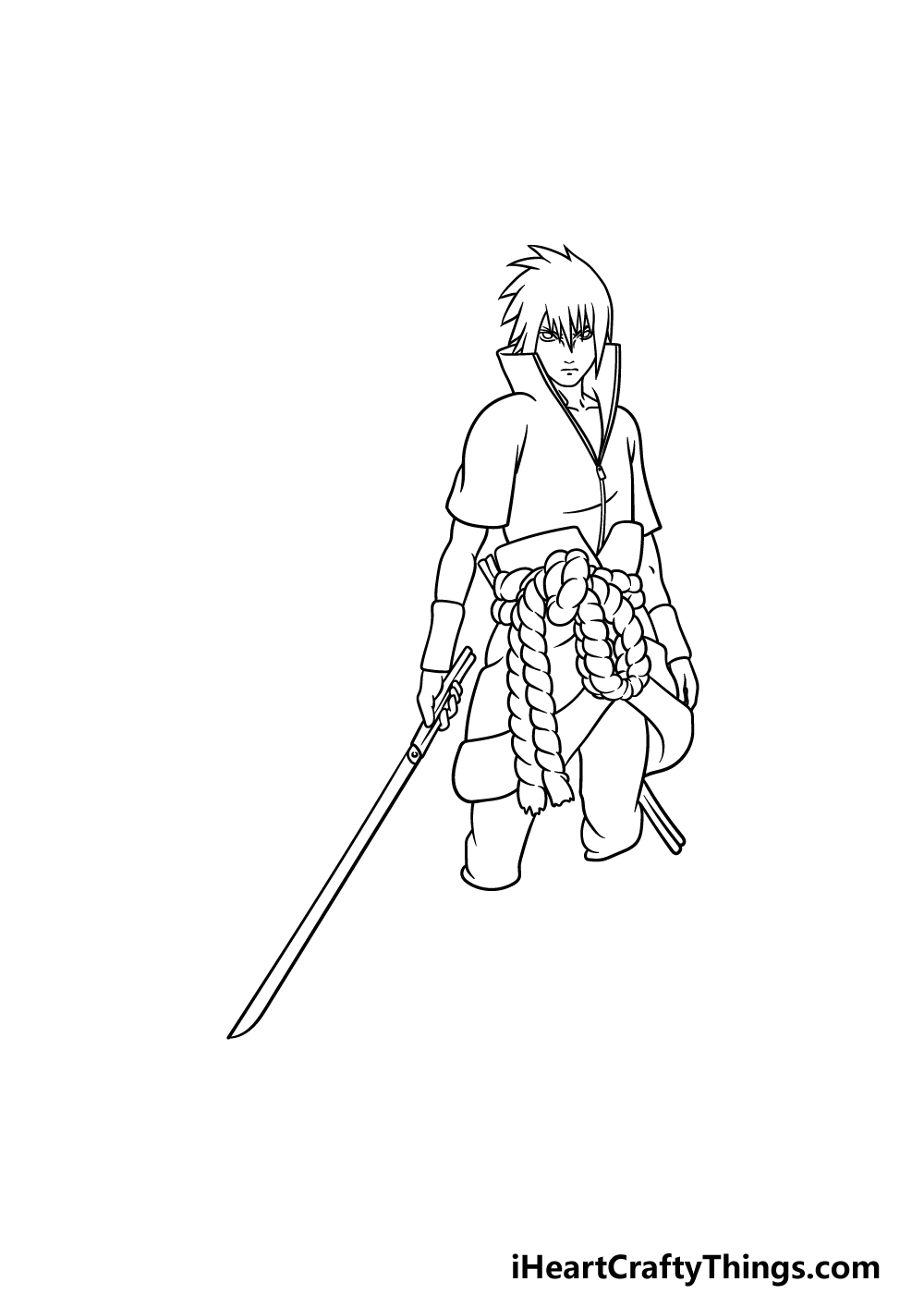 drawing Sasuke step 5