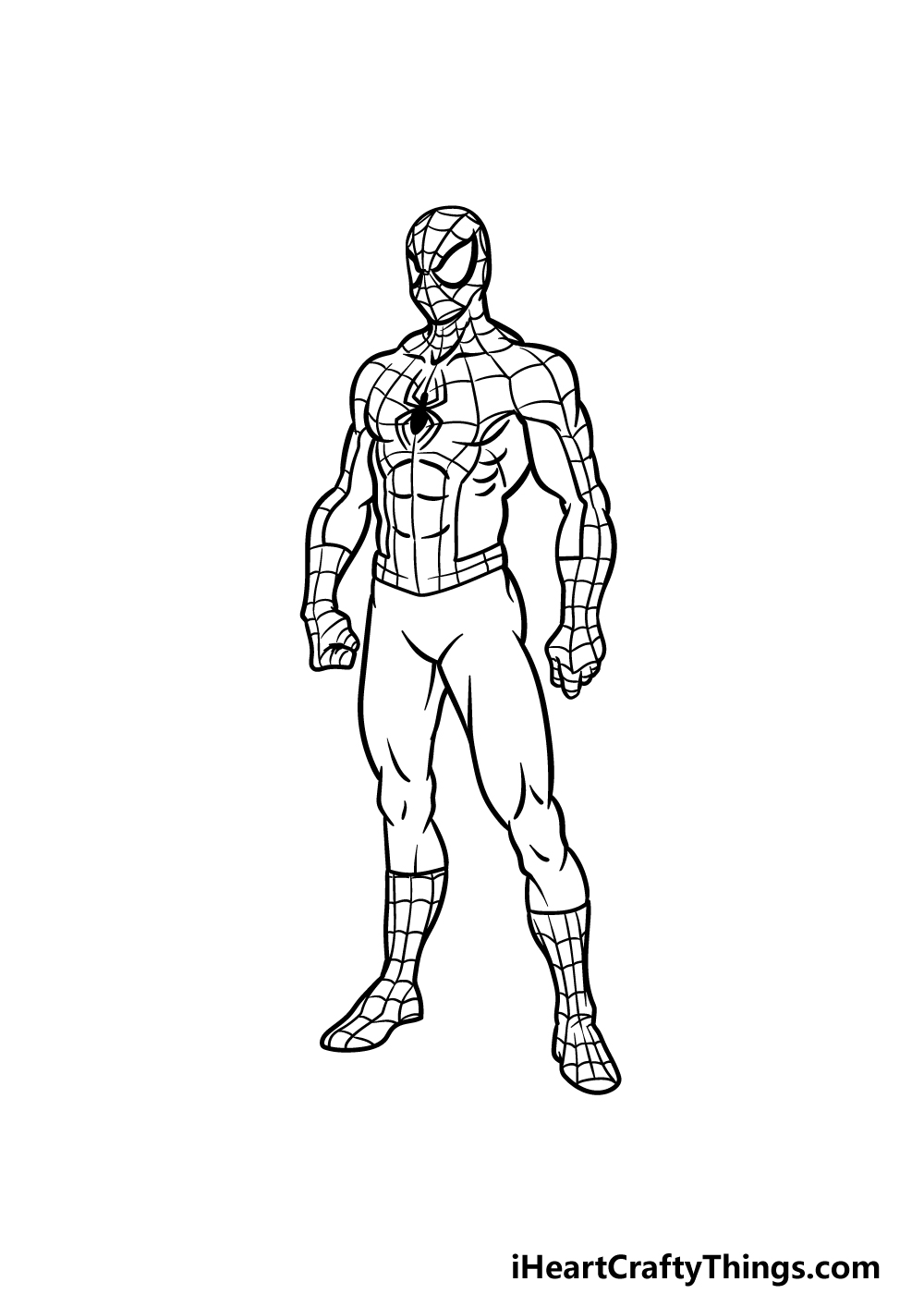drawing Spiderman step 5