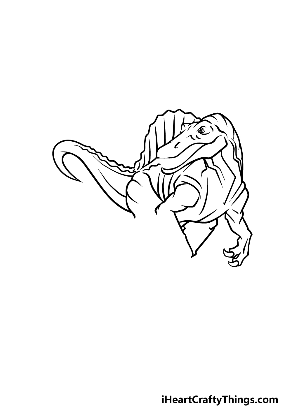 drawing Spinosaurus step 5