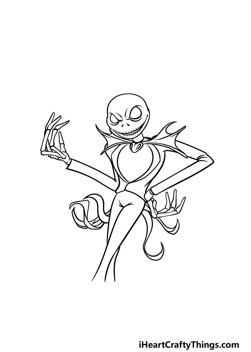 Drawing Jack Skellington step 5
