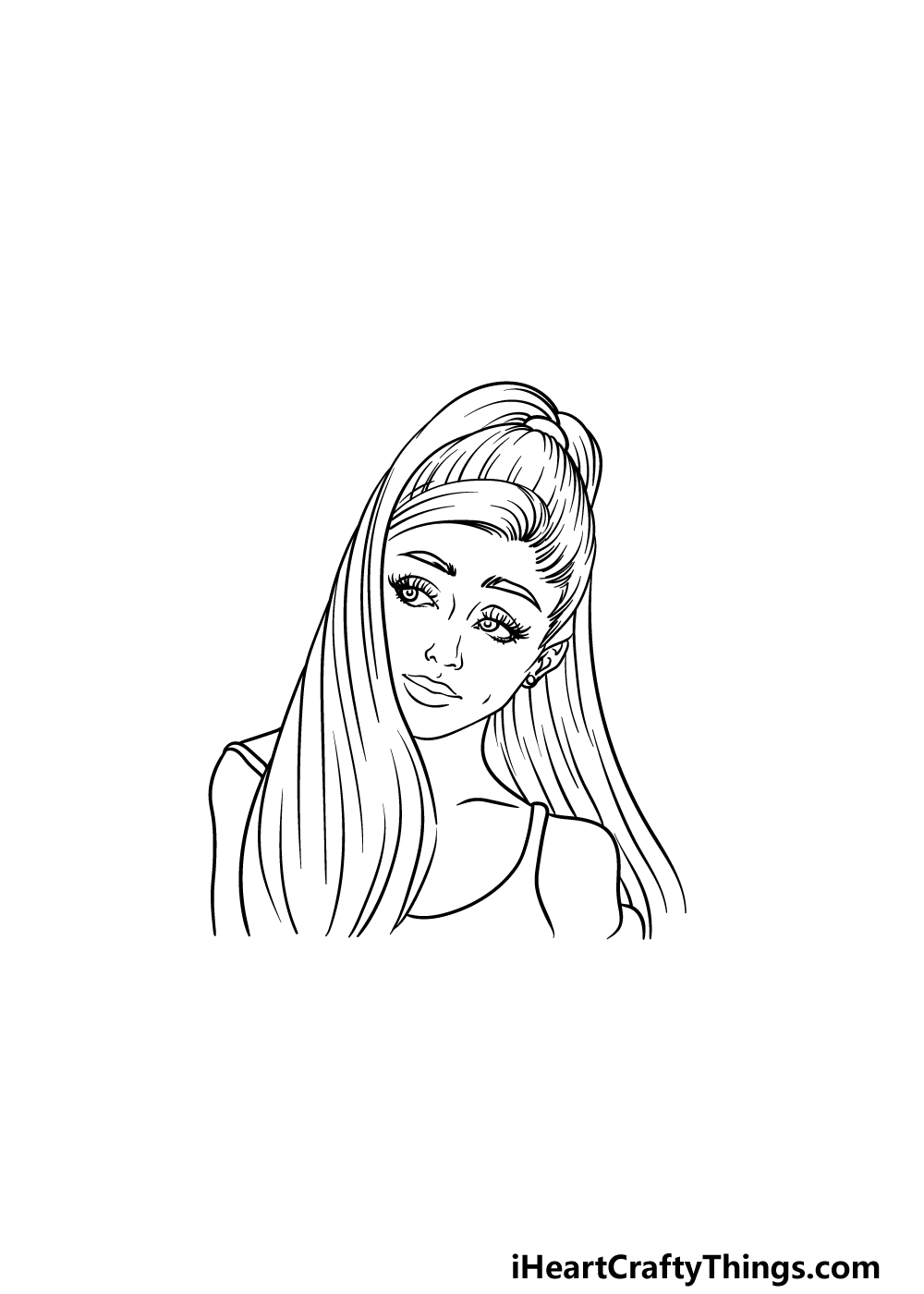 drawing Ariana Grande step 5