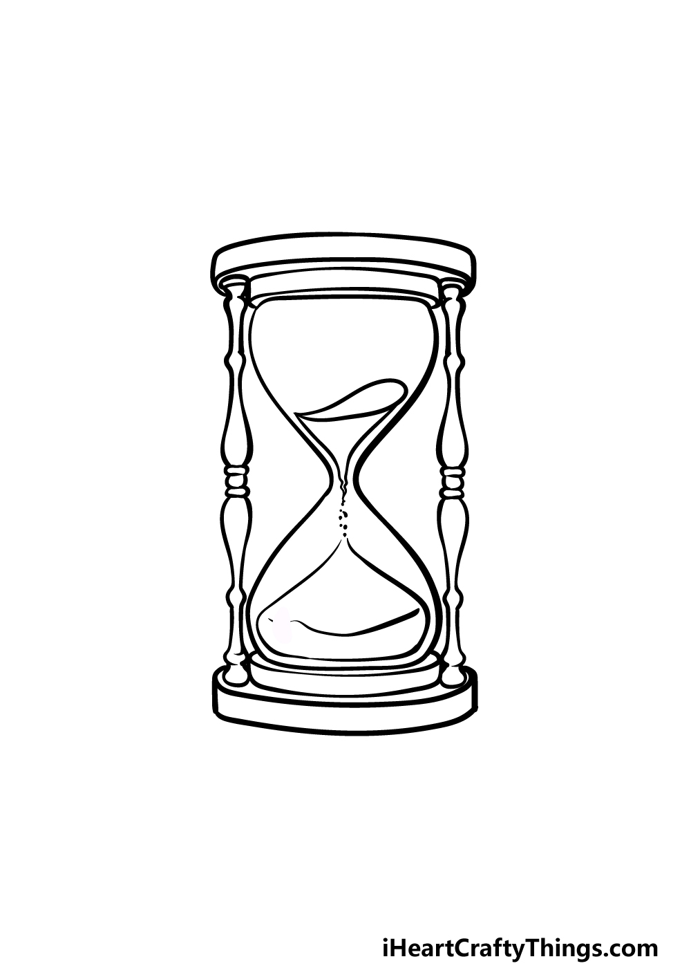 drawing an hourglass step 5