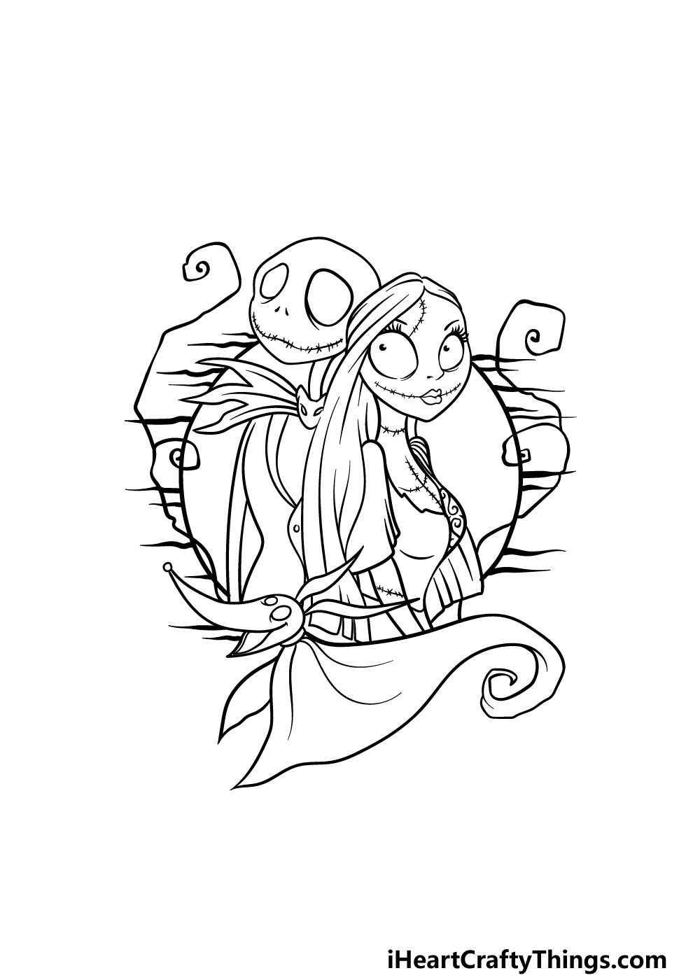 drawing Nightmare Before Christmas step 5