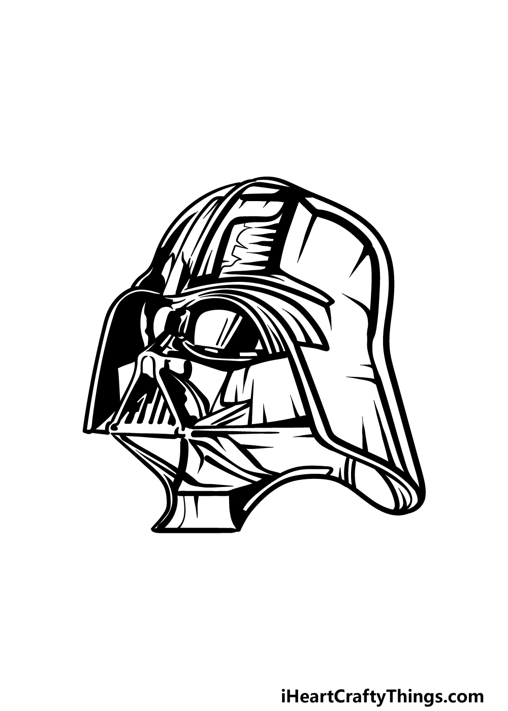 drawing Darth Vader step 5