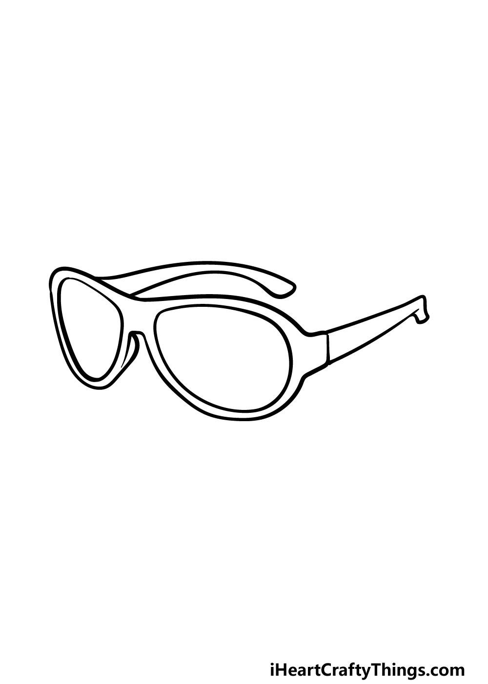 drawing sunglasses step 5