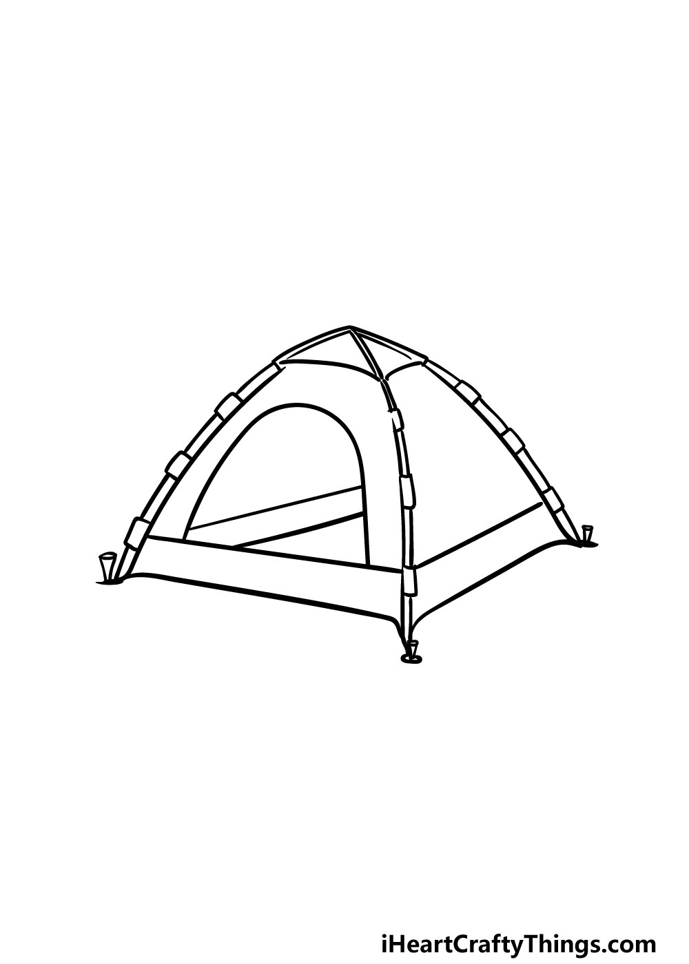 drawing a tent step 5