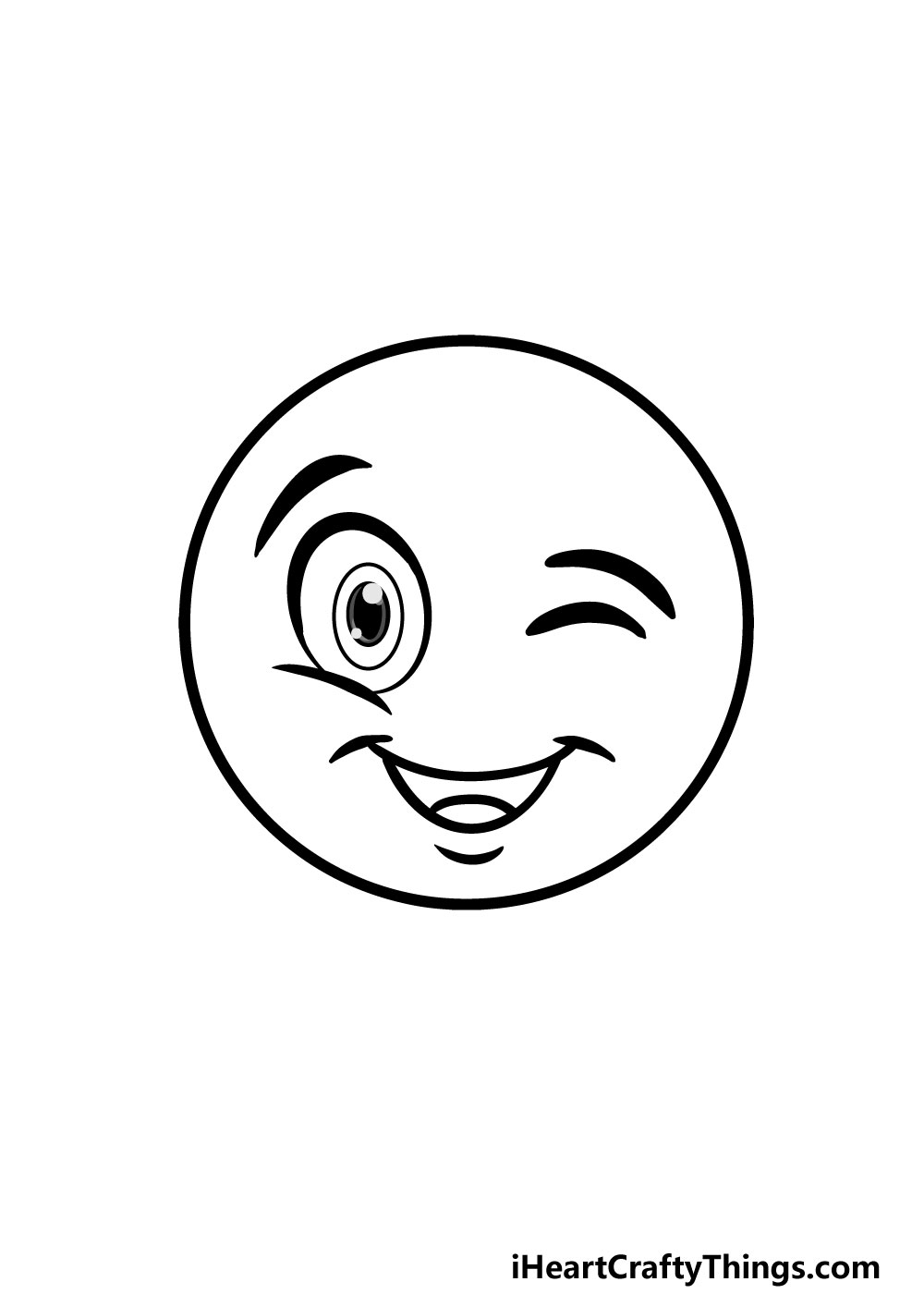 drawing a winky face step 5